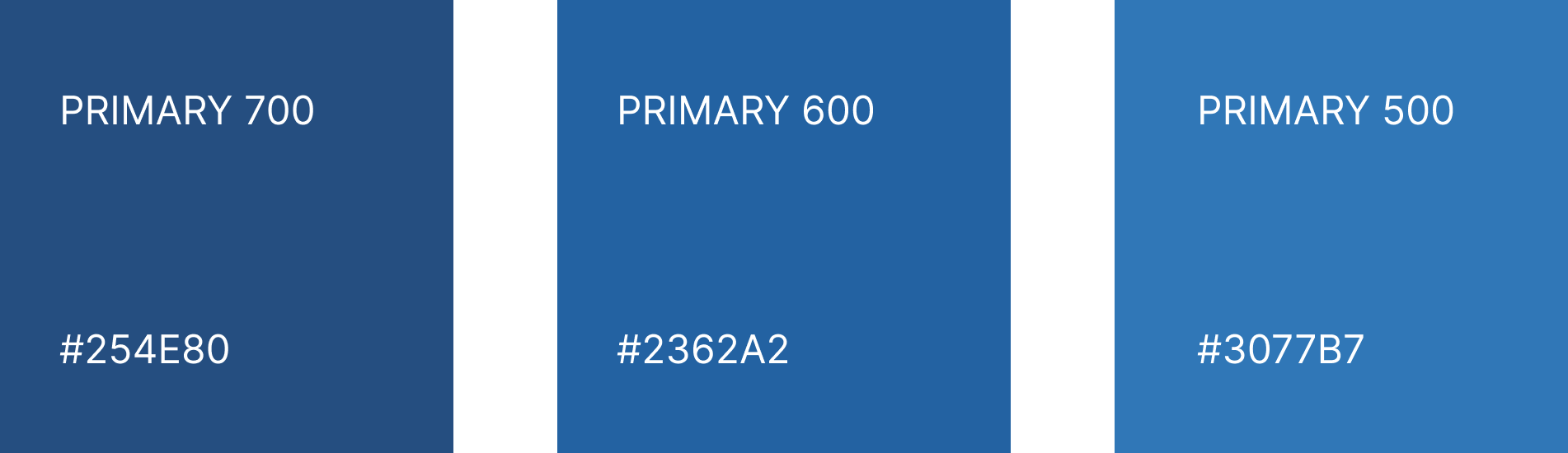 Ukázka barevného schématu dle design systému