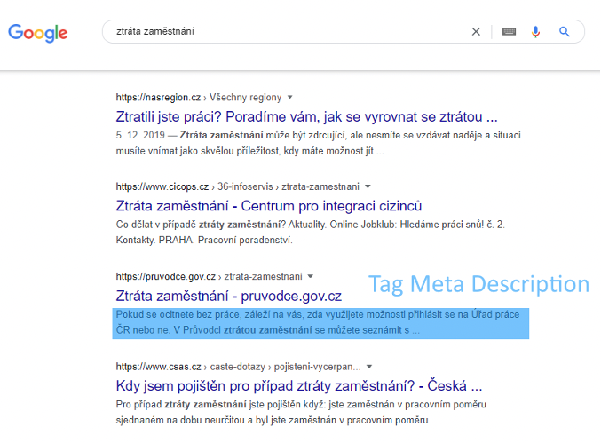 Doprovodný obrázek - description stránky na google