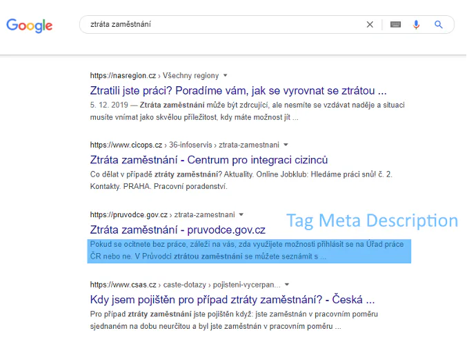 Doprovodný obrázek - description stránky na google