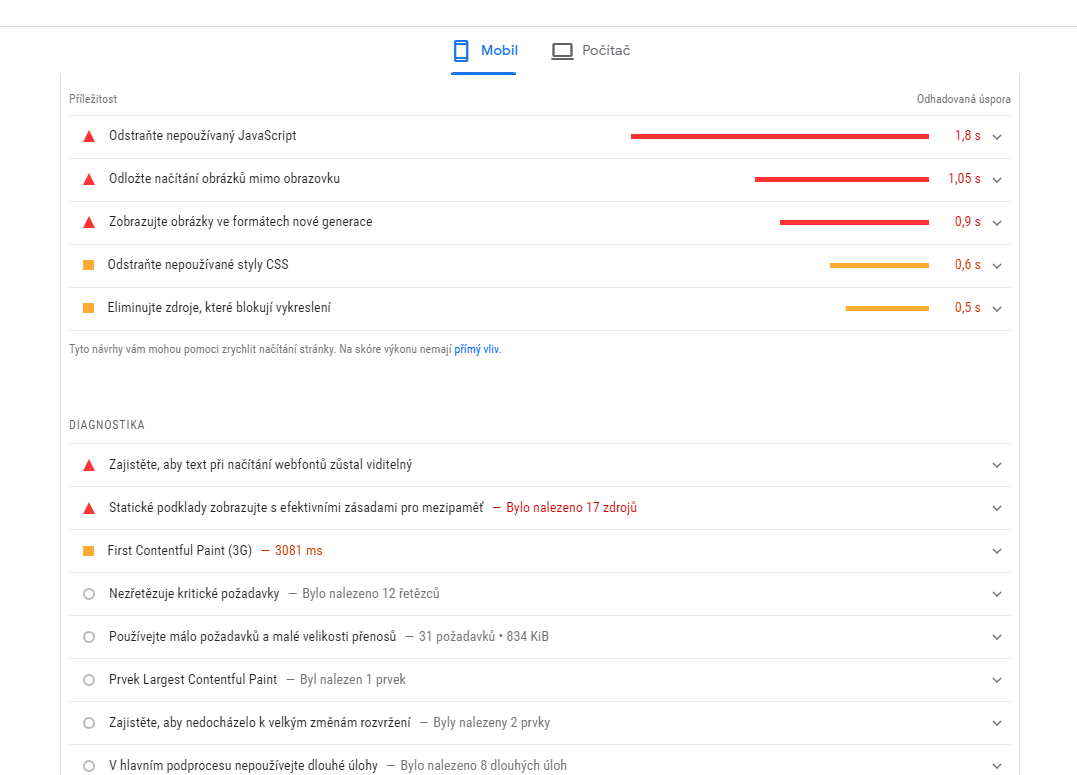 Doprovodný obrázek - Diagnostika načítání webu